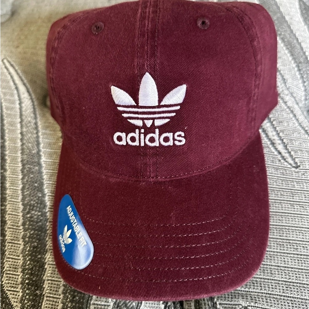 Adidas Maroon Cap with White Logo